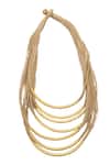 Shop_Just Shradha's_Brown Jute Choker Necklace _at_Aza_Fashions