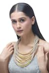 Just Shradha's_Brown Jute Choker Necklace _Online_at_Aza_Fashions