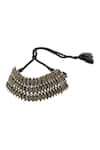 Just Shradha's_Silver Plated Beads Embellished Choker Necklace _Online_at_Aza_Fashions