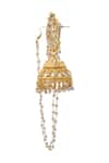 Buy_Just Shradha's_Gold Plated Pearls Embellished Jhumka Earrings _Online_at_Aza_Fashions