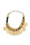 Shop_Just Shradha's_Gold Plated Pearls Natural Stones Embellished Bracelet _at_Aza_Fashions