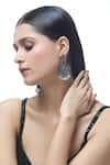 Just Shradha's_Silver Plated Pearls Embellished Dangler Earrings _Online_at_Aza_Fashions