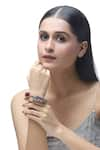 Buy_Just Shradha's_Multi Color Stone Geometric Carved Kada _Online_at_Aza_Fashions