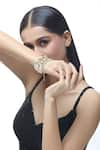 Buy_Just Shradha's_Gold Plated Bead Floret Carved Bracelet _Online_at_Aza_Fashions