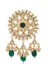 Buy_Just Shradha's_Multi Color Natural Stone Pearl Embellished Layered Pendant Necklace Set _Online_at_Aza_Fashions