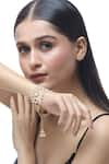 Shop_Just Shradha's_Gold Plated Natural Stone Studded Bracelet _Online_at_Aza_Fashions