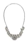 Shop_Just Shradha's_Silver Plated Ghungroo Embellished Necklace _at_Aza_Fashions