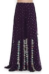 Buy_Payal Singhal_Purple Georgette Embroidery Mukaish Halter Neck Tribe Vibe Choli With Sharara 