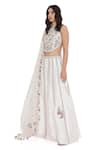 Shop_Payal Singhal_Off White Silk Embroidery Halter Neck Petal Bloom Choli With Sharara _at_Aza_Fashions