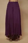 Keith Gomes_Purple Chiffon Crepe Embellished Bead Round Layered Tunic With Palazzo _Online_at_Aza_Fashions