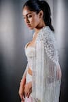 SHRIYA SOM_Ivory Tulle Embellished Pearl Sweetheart Corset _Online_at_Aza_Fashions