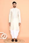 Shop_Arihant Rai Sinha_Cream Kurta Silk Embroidered Thread And Dhoti Pant Set _Online_at_Aza_Fashions