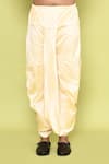 Arihant Rai Sinha_Yellow Art Silk Plain Straight Kurta With Dhoti Pant _Online_at_Aza_Fashions