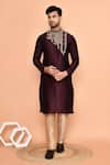 Buy_Arihant Rai Sinha_Brown Kurta Dupion Silk Embroidered Thread With Pant _at_Aza_Fashions