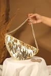 Aloha by PS_Gold Sequin Triangle Shaped Bag _Online