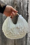 Buy_Aloha by PS_White Pearl Tassel Embellished Bag _at_Aza_Fashions