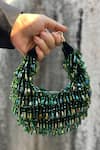 Buy_Aloha by PS_Green Glass Crystal Tassel Embellished Bag _at_Aza_Fashions