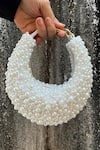 Buy_Aloha by PS_White Glass Crystal Pearl Pop Embellished Bag _at_Aza_Fashions