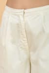 AK-OK White Cotton Cut Work Distressed Pant at Aza Fashions AK-OK_White Cotton Cut Work Distressed Pant _at_Aza_Fashions