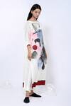 Buy_Taika by Poonam Bhagat_Ivory Chanderi Artistic Abstract Boat Pattern Tunic With Pant 