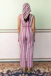 Shop_SHIMONA_Pink Cotton Linen V Neck Striped Sleeveless Jumpsuit _at_Aza_Fashions