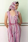 Buy_SHIMONA_Pink Cotton Linen V Neck Striped Sleeveless Jumpsuit _Online_at_Aza_Fashions