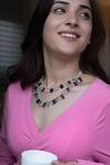 Shop_Do Taara_Multi Color Natural Stone Embellished Layered Necklace _Online_at_Aza_Fashions