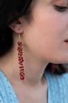 Buy Do Taara Red Crystals Onyx Stone Clustered Danglers at Aza Fashions Buy_Do Taara_Red Crystals Onyx Stone Clustered Danglers _at_Aza_Fashions