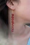Do Taara Red Crystals Onyx Stone Clustered Danglers Online at Aza Fashions Do Taara_Red Crystals Onyx Stone Clustered Danglers _Online_at_Aza_Fashions