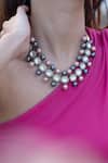 Buy_Do Taara_Silver Plated Pearls Polki Embellished Choker Necklace _Online_at_Aza_Fashions