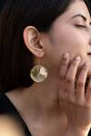 Do Taara_Gold Plated Spiral Textured Hoops _Online_at_Aza_Fashions