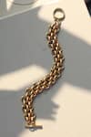Shop_Do Taara_Gold Plated Interwoven Loop Bracelet _at_Aza_Fashions