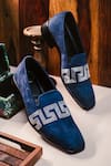 Buy_NR BY NIDHI RATHI_Blue Embellished Abstract Loafers_at_Aza_Fashions