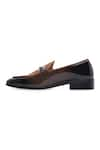 NR BY NIDHI RATHI_Black Two Tone Buckle Detail Loafers _at_Aza_Fashions