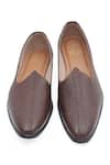 Shop_NR BY NIDHI RATHI_Brown Textured Mojari Loafers _at_Aza_Fashions