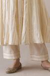 Shop_RoohbyRidhimaa_Ivory Kurta And Pant Cotton Embroidered Mirror Round Mallika Anarkali Set _Online_at_Aza_Fashions