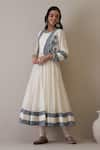 RoohbyRidhimaa_Off White Pure Chanderi Embroidered Floral Round Maryam Jacket Anarkali Set _at_Aza_Fashions