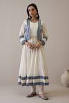 Shop_RoohbyRidhimaa_Off White Pure Chanderi Embroidered Floral Round Maryam Jacket Anarkali Set 