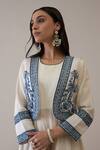 RoohbyRidhimaa_Off White Pure Chanderi Embroidered Floral Round Maryam Jacket Anarkali Set _Online