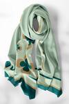 Buy_Thee Modern Roots_Green Silk Vintage Floral Printed Dupatta _Online_at_Aza_Fashions