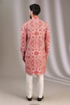 Shop_Rabani & Rakha_Ivory Georgette, Cotton, Silk Sequins, Resham Paisley Kurta With Pant _at_Aza_Fashions