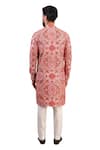 Shop_Rabani & Rakha_Ivory Georgette, Cotton, Silk Sequins, Resham Paisley Kurta With Pant _Online_at_Aza_Fashions