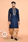 Buy Arihant Rai Sinha Blue Cotton Embroidery Kurta With Patiyala Buy_Arihant Rai Sinha_Blue Cotton Embroidery Kurta With Patiyala