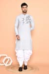 Buy Arihant Rai Sinha Grey Cotton Sequins, Embroidery Kurta With Patiyala at Aza Fashions Buy_Arihant Rai Sinha_Grey Cotton Sequins, Embroidery Kurta With Patiyala _at_Aza_Fashions
