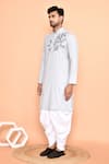 Arihant Rai Sinha Grey Cotton Sequins, Embroidery Kurta With Patiyala at Aza Fashions Arihant Rai Sinha_Grey Cotton Sequins, Embroidery Kurta With Patiyala _at_Aza_Fashions