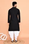Shop_Arihant Rai Sinha_Black Silk, Cotton Mirrors, Embroidery Geometric Kurta With Patiyala _at_Aza_Fashions