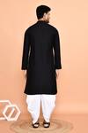 Shop_Arihant Rai Sinha_Black Silk, Cotton Embroidery Geometric Kurta With Patiyala_at_Aza_Fashions