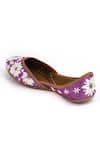 Yassio_Purple Chikankari Adara Bloom Embroidered Juttis _Online_at_Aza_Fashions