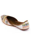 Yassio_Multi Color Pearls Aziza Aztec Bead Embroidered Juttis _at_Aza_Fashions