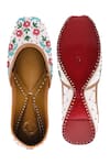 Yassio_Multi Color Thread Basira Gul Embroidered Juttis _at_Aza_Fashions